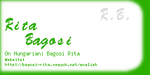 rita bagosi business card